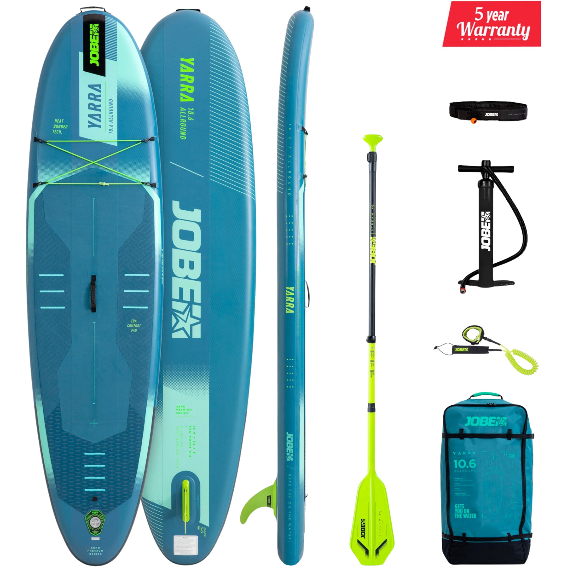 2026 Jobe Aero Yarra Sup Board 10.6 Paquete 486425009 - Steel Blue